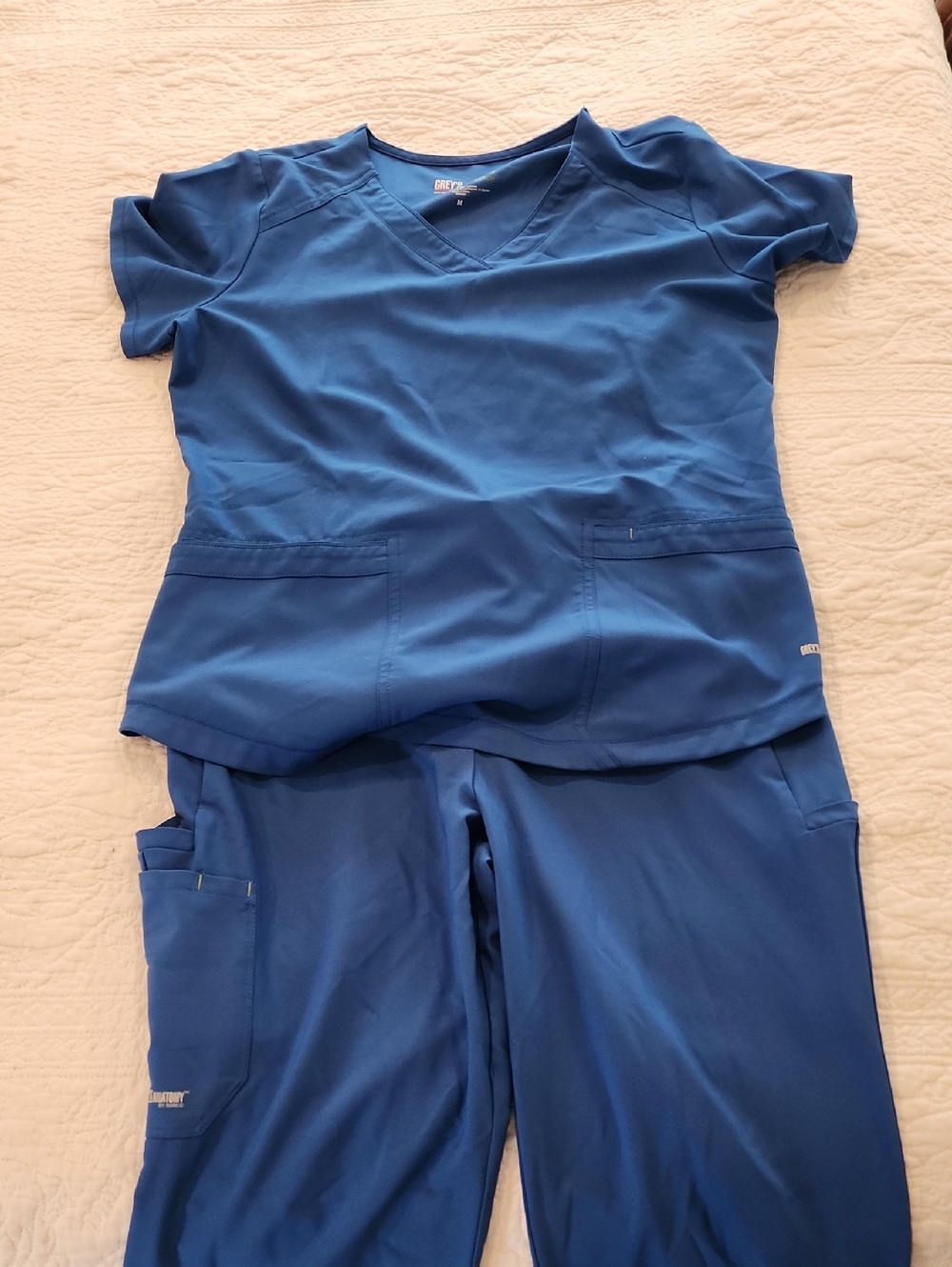 Navy V-Neck Scrub Set by Barco